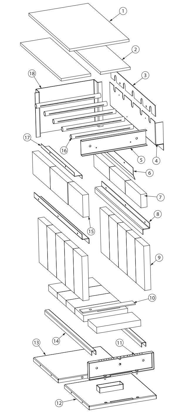 Repair Parts 3 Diagram and Parts List for AW40  US Stove Company Industrial Fan / Circulator